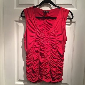 Style & Co red ruched tank XL